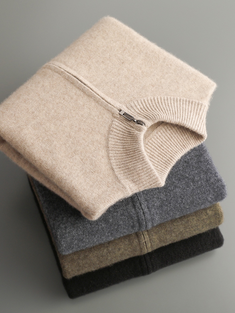 Wool Coat Peacoat - Cardigan in maglia da uomo in